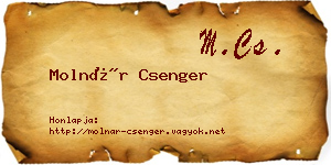 Molnár Csenger névjegykártya